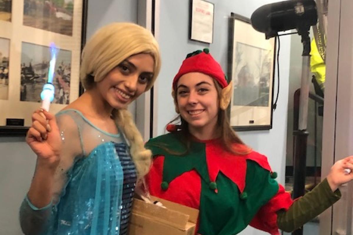 Elsa & Santa's Elf