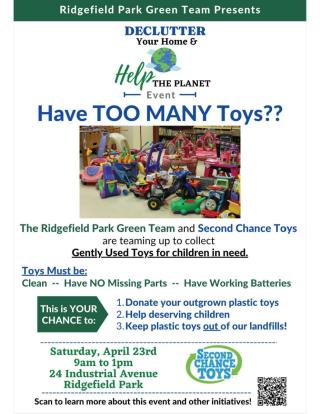 Donate your Plastic Toys - April 23 Flyer
