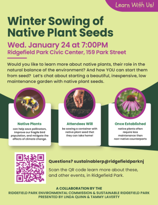 Winter Sowing of Native Plant Seeds Workshop Flyer