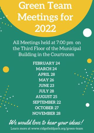 2022 Green Team Meeting Dates