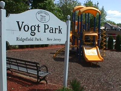Vogt Park Entrance Sign and Playground