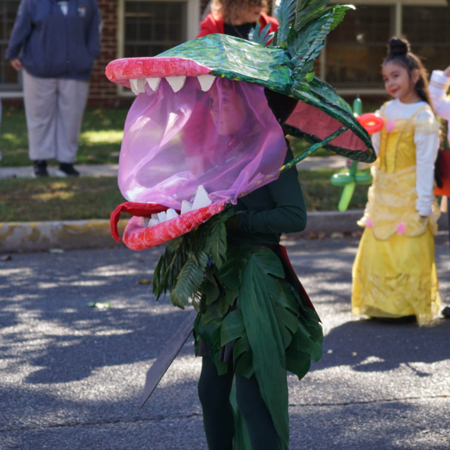 child dressed as audrey II from little shop of horrors