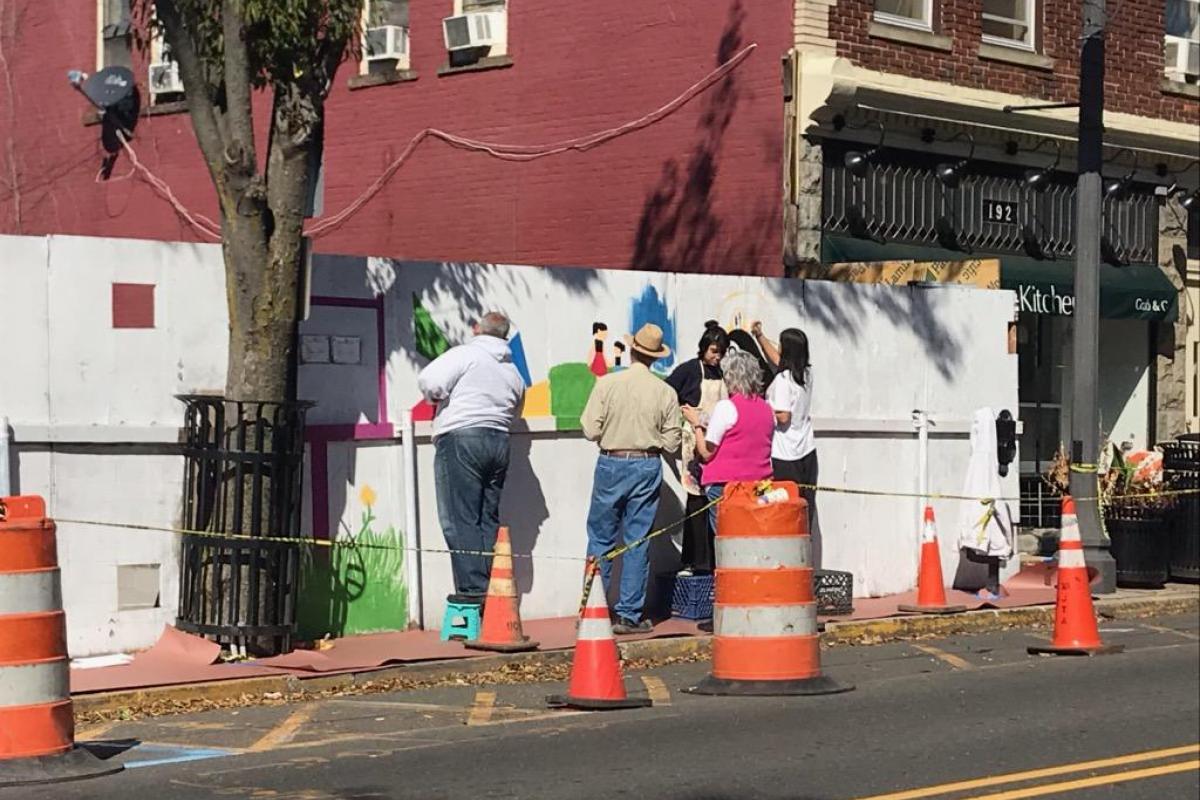 Main Street construction mural project - Summer 2019 (Ridgefield Park Arts Association)