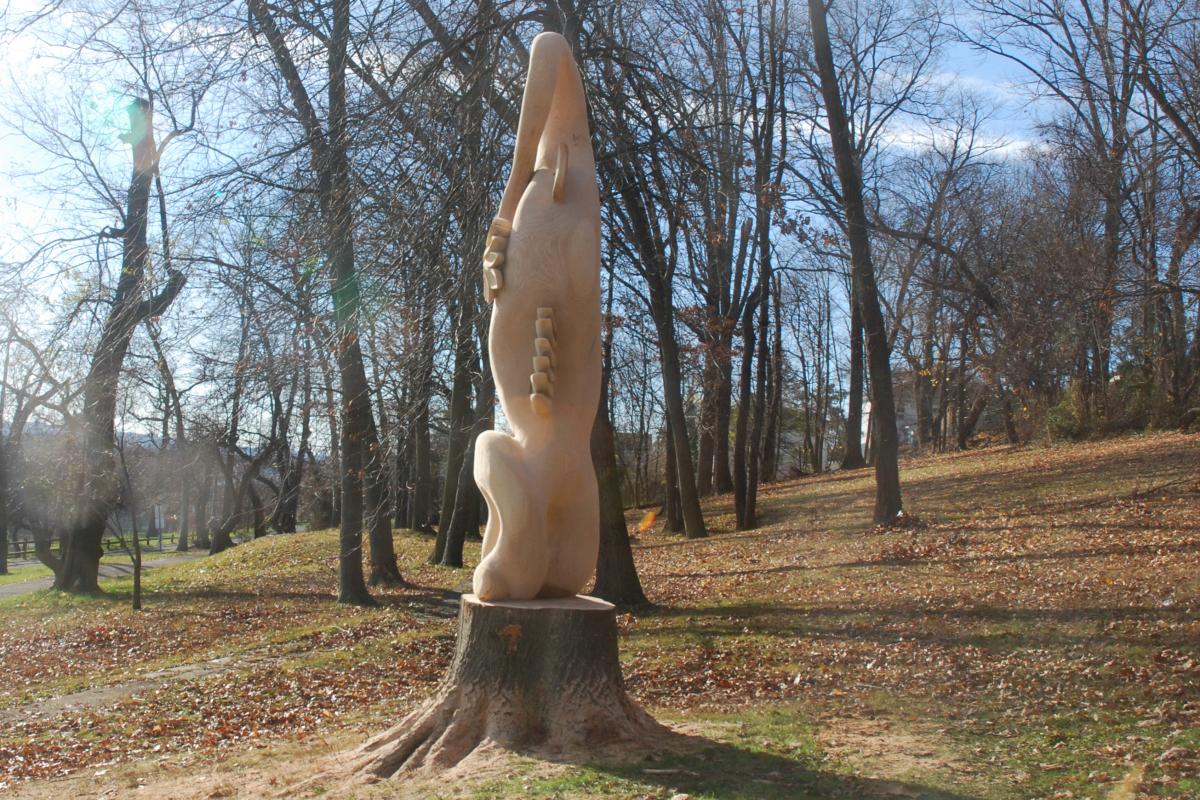 Veterans Park tree sculpture