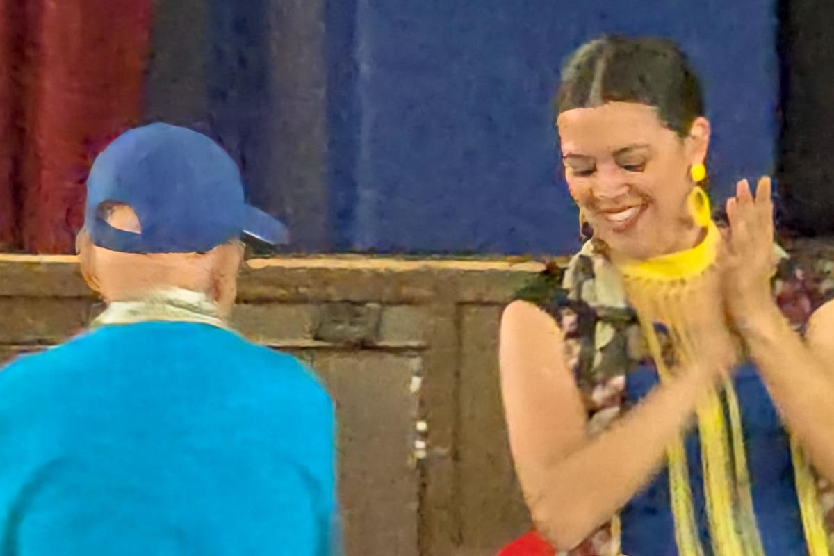 Flamenco Dancer Dances with Man