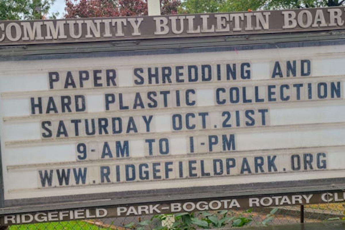 Paper Shredding and Hard Plastic Sign
