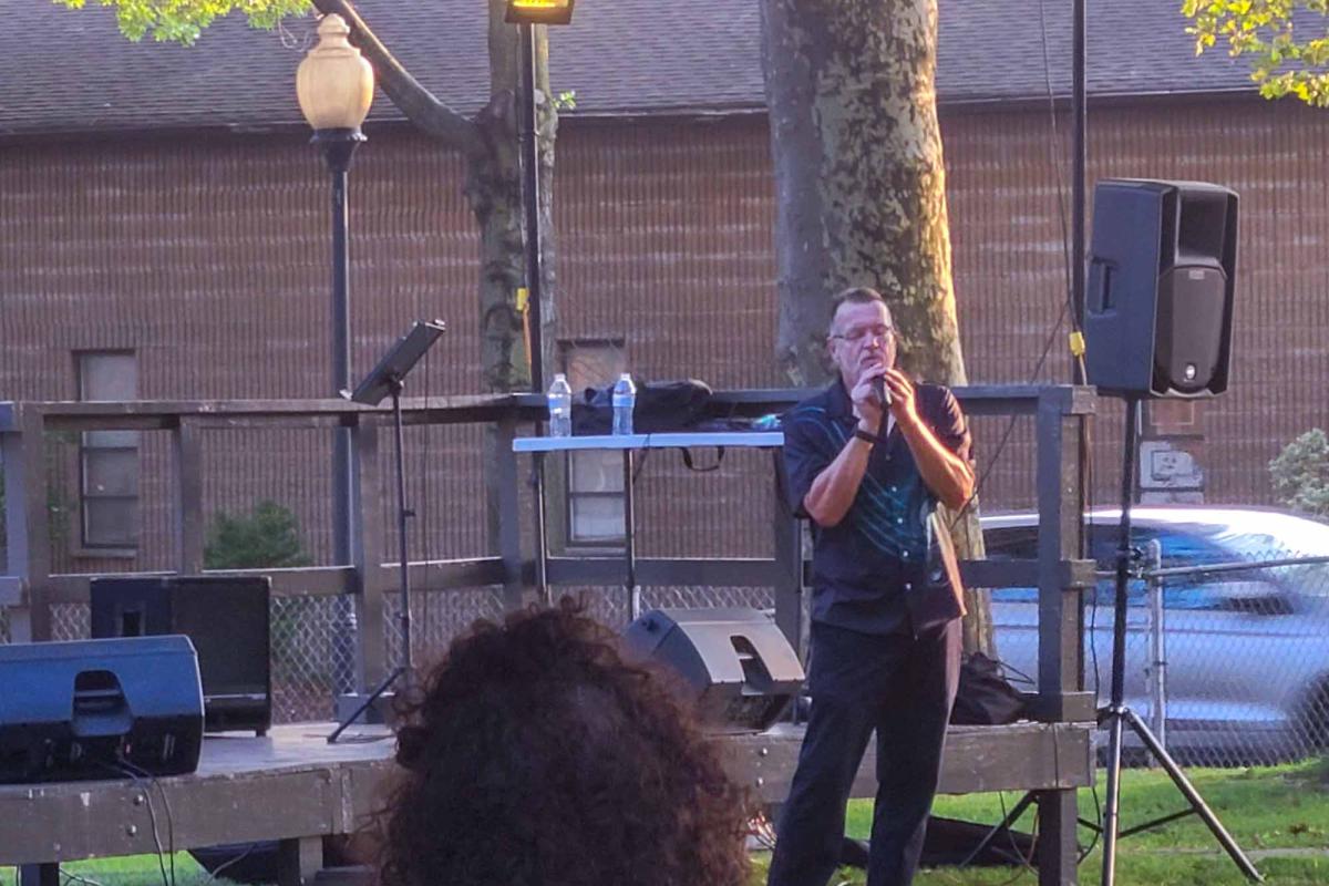 Joe Kenney Performs at the Ridgefield Park Free Summer Concert Series in Ferris Park