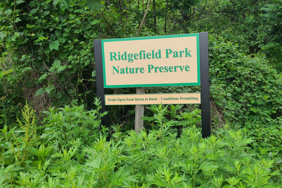 Ridgefield Park Nature Preserve Sign