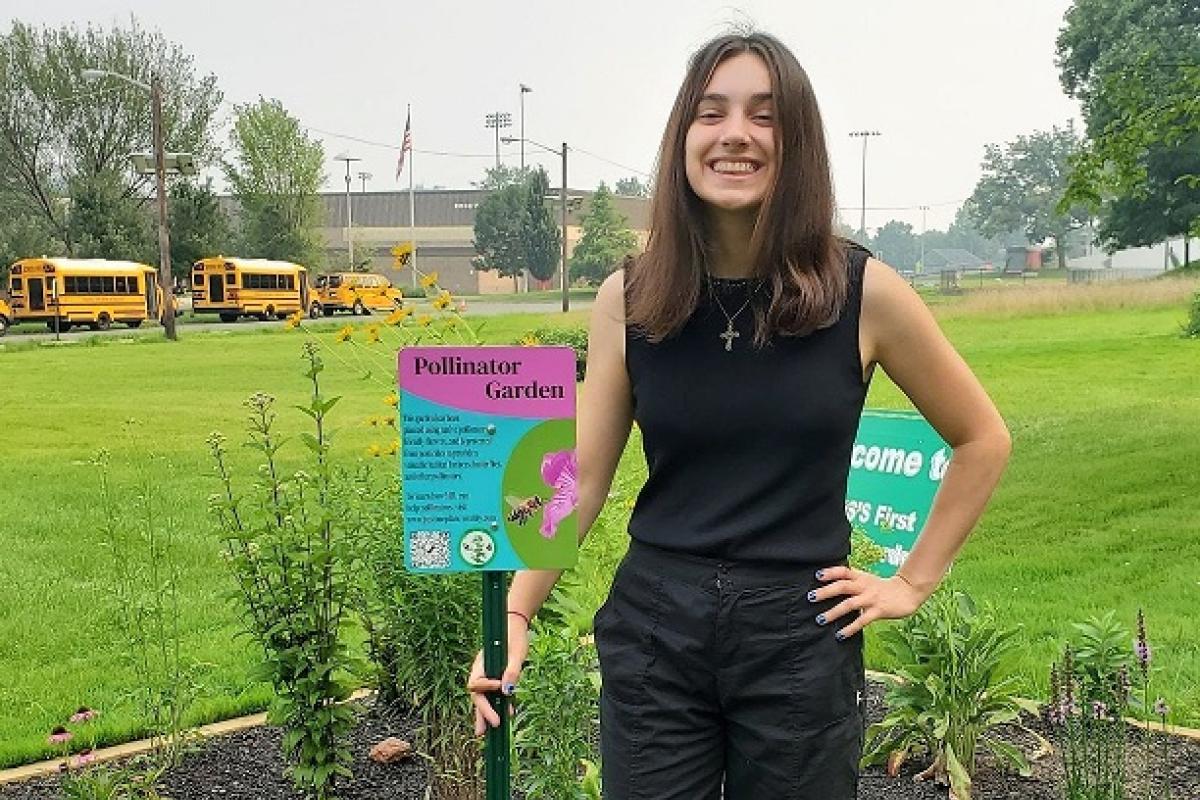 Meet Gianna Terrarosa - a Girl Scout senior from Troop 95252 who led the pollinator garden project 