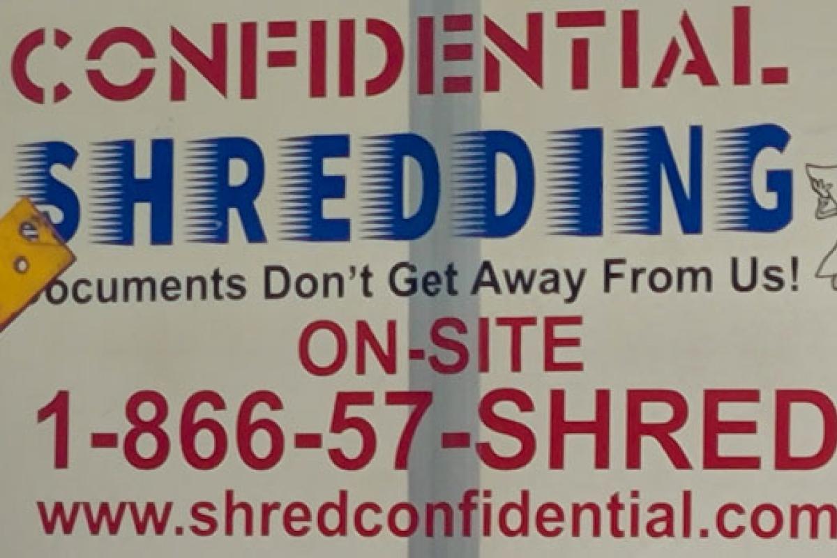 Paper Shredding Sign