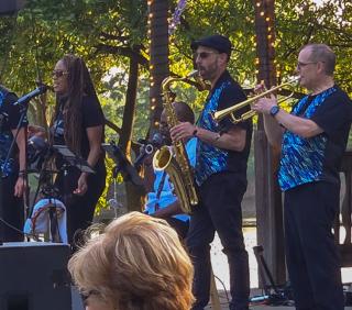 Members of the  Epic Soul Band perform at the June 11, 2025 Ridgefield Park Free Summer Concert Series