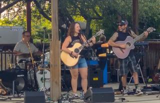 The Sandy Stones Trio performs at the August 30 Ridgefield Park Free Summer Concert Series