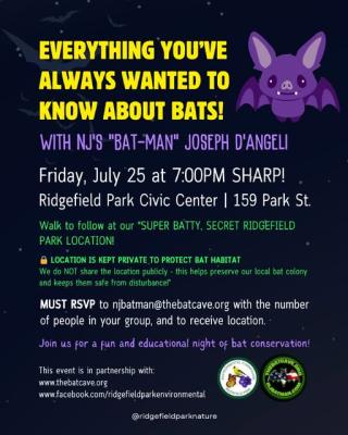 Bat Walk Set for Friday, July 25th