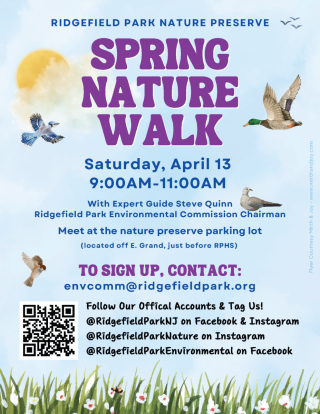 Spring Nature Walk Flyer - Sat. April 13