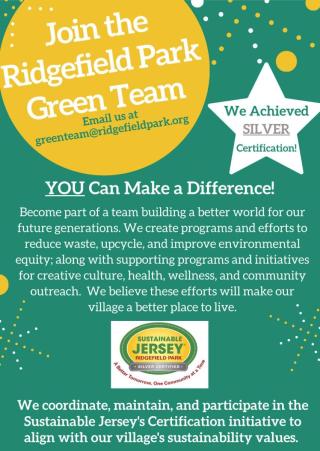Ridgefield Park Green Team Recruitment Flyer