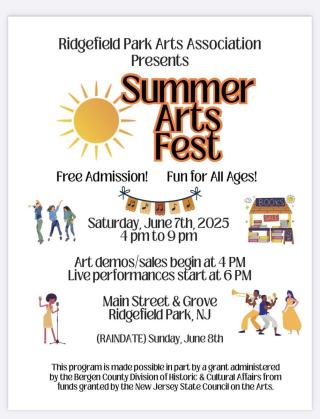 Ridgefield Park Arts Fest - Saturday June 7 Image