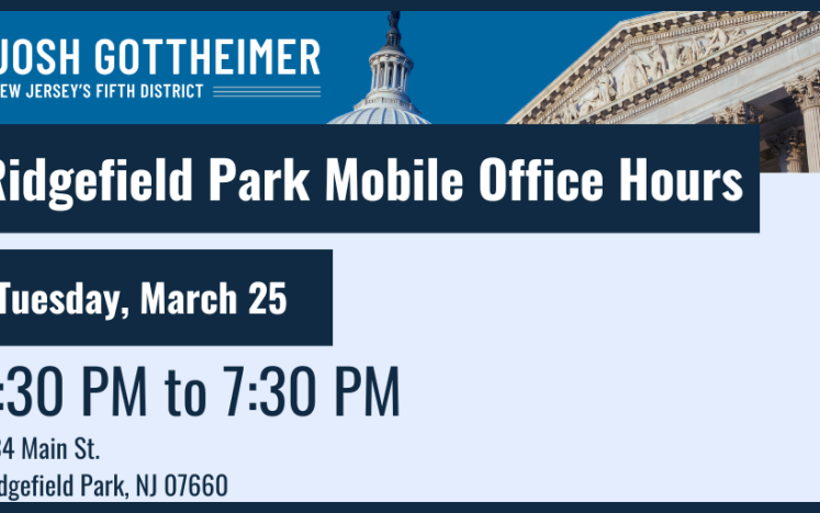 Rep. Gottheimer Mobile Offive Visit
