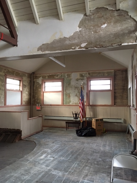 Civic Center Ceiling and Walls Prior to Renovation